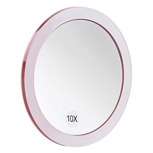 SANTOO 10X Magnifying Mirror – 6 Inch Round with Suction Cups for Precise Makeup, Tweezing & Skincare Avelisse