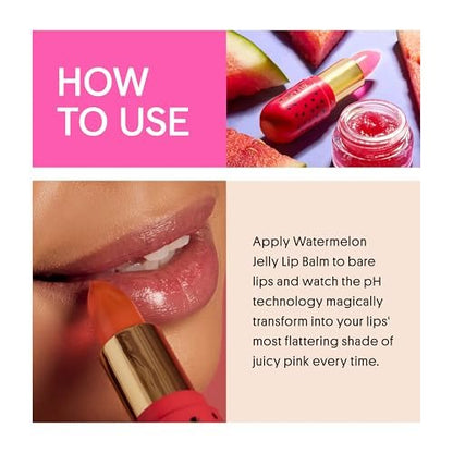 Winky Lux Watermelon Jelly pH Lip Balm - Hydrating Lip Balm with Natural Pink Tint, pH Color Changing Formula Avelisse