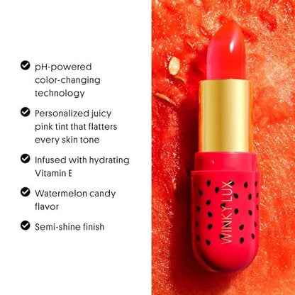 Winky Lux Watermelon Jelly pH Lip Balm - Hydrating Lip Balm with Natural Pink Tint, pH Color Changing Formula Avelisse
