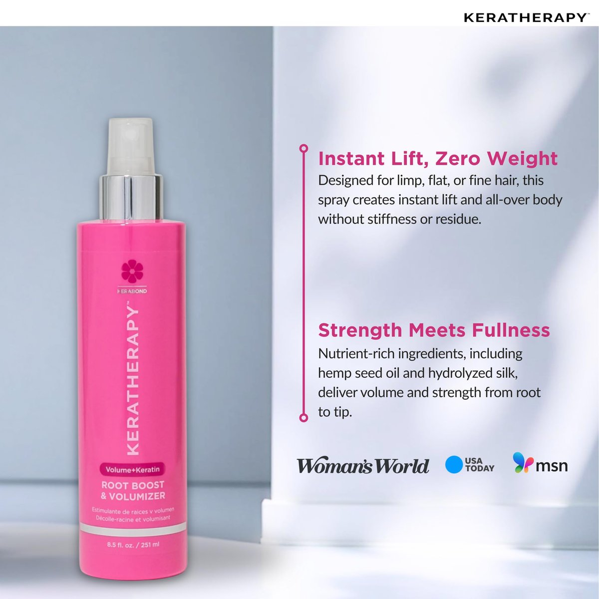 KERATHERAPY Keratin Infused Volume Root Boost and Volumizer Spray, 8.5 fl. oz. Avelisse