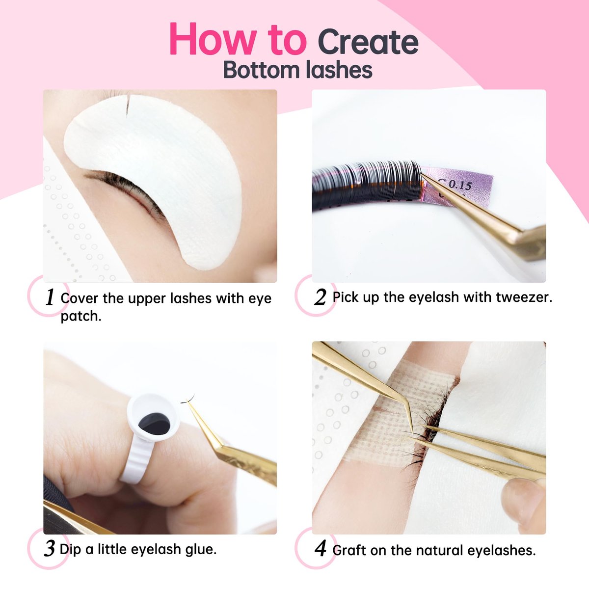 Beauty7 Mixed Volume Under Bottom Lower Individual False Eyelash Extension Tray – Matte Synthetic Mink Lash (0.15 Thickness, J Curl) - görsel 11