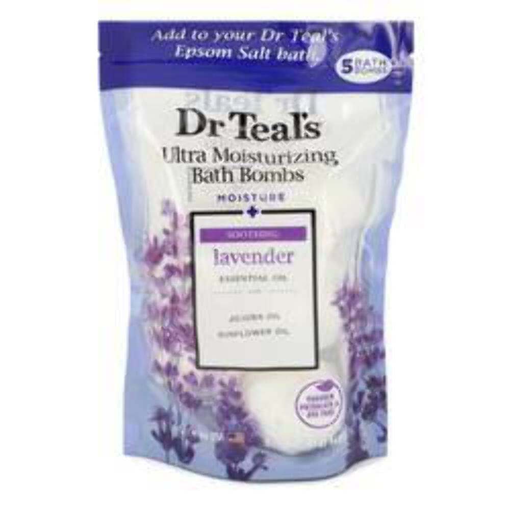 Dr Teal's Ultra Moisturizing Bath Bomb Lavender - 4 Count - görsel 1
