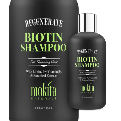 Mokita Naturals Hair Volumizing and Regrowth Shampoo for Thinning Hair, Sulfate-Free & Vegan-Friendly, 8.5 oz Avelisse