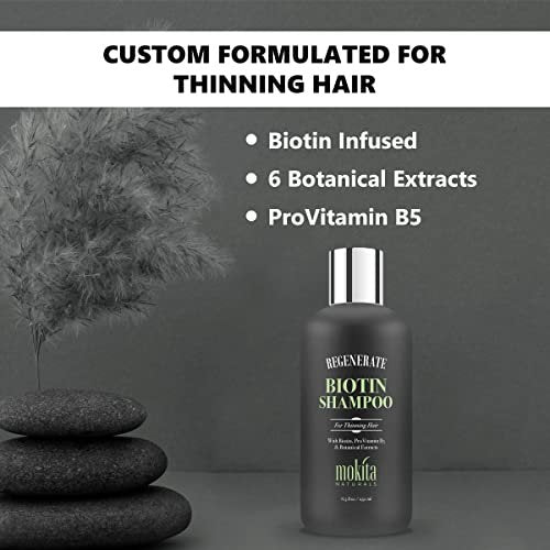Mokita Naturals Hair Volumizing and Regrowth Shampoo for Thinning Hair, Sulfate-Free & Vegan-Friendly, 8.5 oz Avelisse
