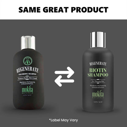 Mokita Naturals Hair Volumizing and Regrowth Shampoo for Thinning Hair, Sulfate-Free & Vegan-Friendly, 8.5 oz Avelisse