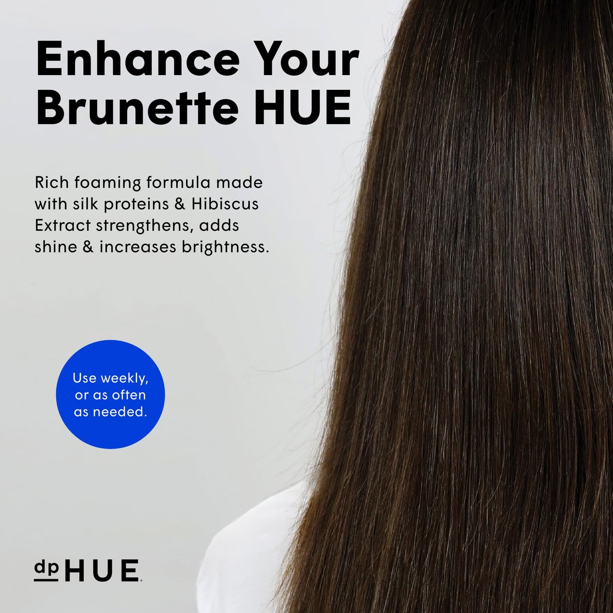 dpHUE Cool Brunette Shampoo - Blue Pigment Shampoo for Brunettes - Neutralizes Orange, Red & Brassy Tones - Color Safe, Sulfate-Free - 8.5 oz - görsel 10