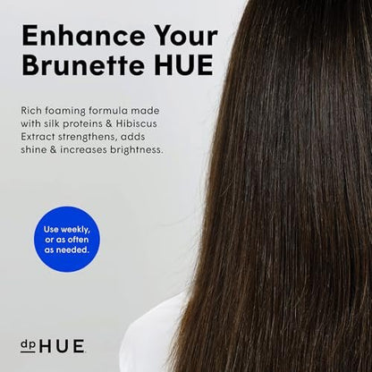 dpHUE Cool Brunette Shampoo - Blue Pigment Shampoo for Brunettes - Neutralizes Orange, Red & Brassy Tones - Color Safe, Sulfate-Free - 8.5 oz