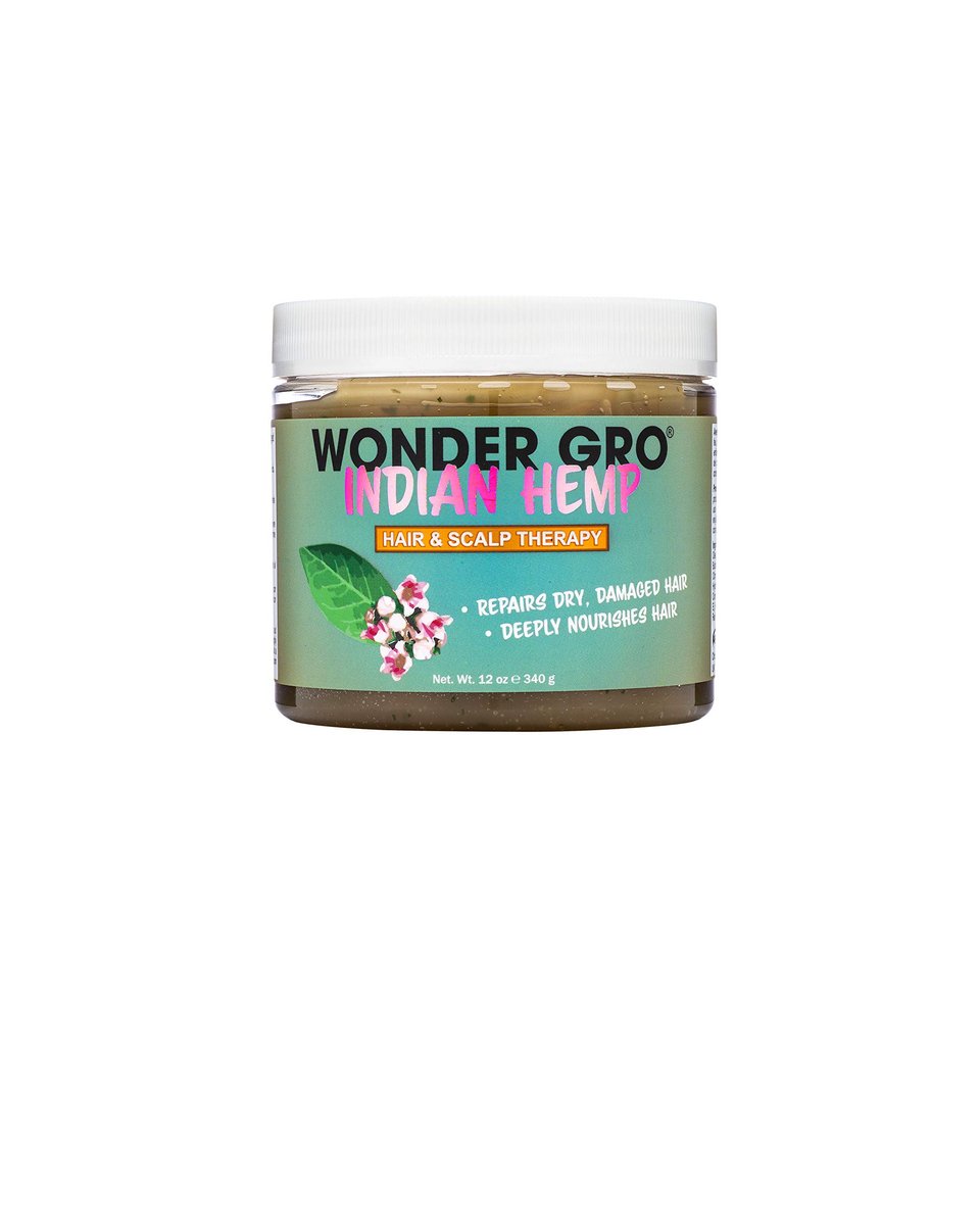 Wonder Gro Indian Hemp Hair Grease Pomade - 12 fl oz - Deeply Nourishes & Repairs Damaged Hair, Promotes Hair Regrowth - görsel 1