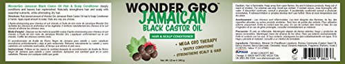 Jamaican Black Castor Oil Hair Grease Styling Conditioner – Mega Hair Growth Therapy by Wonder Gro (12 fl oz) - görsel 4