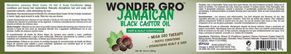 Jamaican Black Castor Oil Hair Grease Styling Conditioner – Mega Hair Growth Therapy by Wonder Gro (12 fl oz)