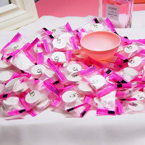 100 Pcs Compressed Facial Mask Sheets – Natural Cotton DIY Disposable Face Mask with Free Small Bowl - görsel 5