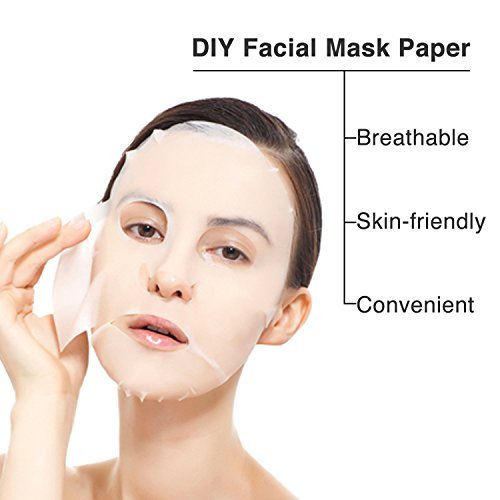 100 Pcs Compressed Facial Mask Sheets – Natural Cotton DIY Disposable Face Mask with Free Small Bowl - görsel 9