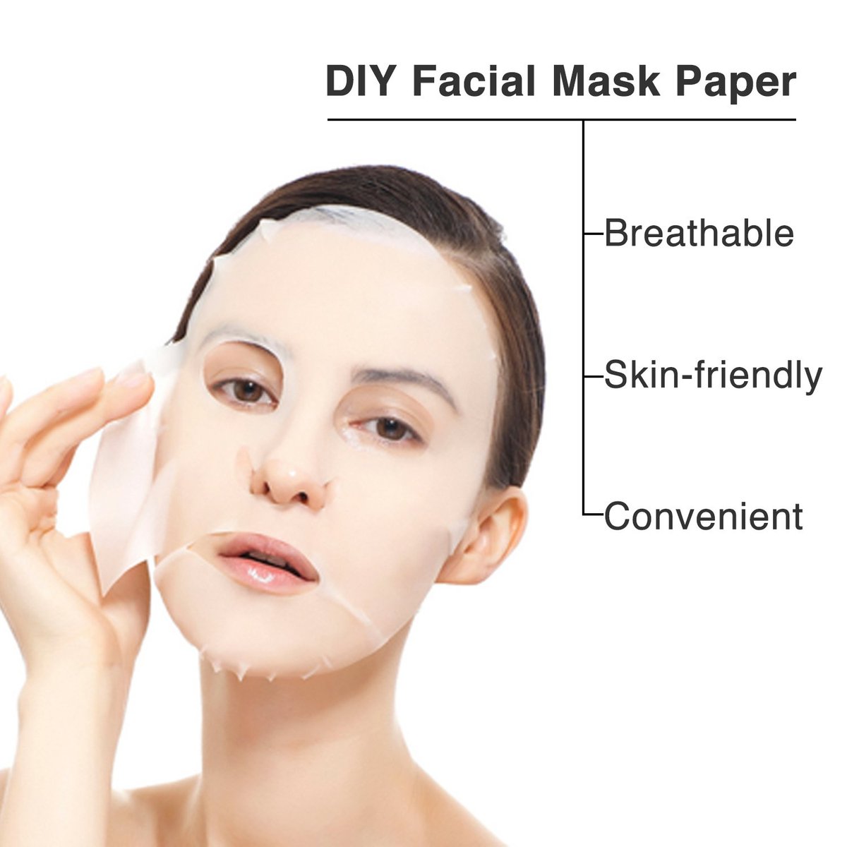 100 Pcs Compressed Facial Mask Sheets – Natural Cotton DIY Disposable Face Mask with Free Small Bowl - görsel 10
