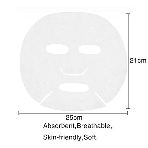 100 Pcs Compressed Facial Mask Sheets – Natural Cotton DIY Disposable Face Mask with Free Small Bowl - görsel 3