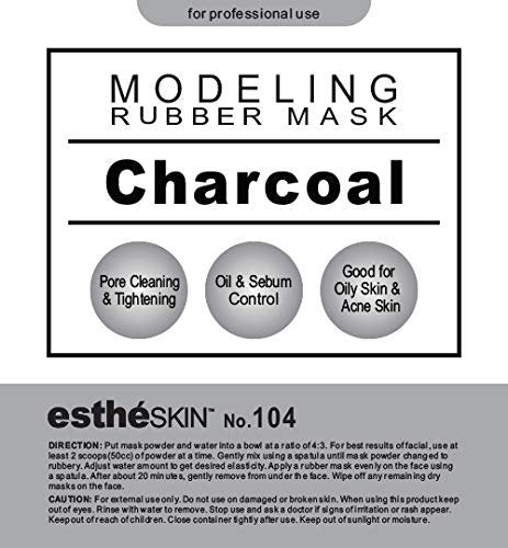 estheSKIN No.104 Charcoal Modeling Mask Powder (2 Pack) - Professional Facial Treatment, 35 Oz - görsel 2
