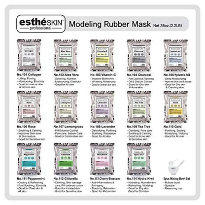 estheSKIN No.104 Charcoal Modeling Mask Powder (2 Pack) - Professional Facial Treatment, 35 Oz