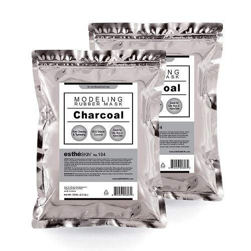 estheSKIN No.104 Charcoal Modeling Mask Powder (2 Pack) - Professional Facial Treatment, 35 Oz - görsel 1