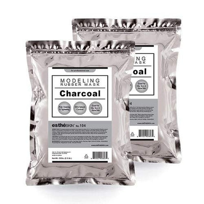 estheSKIN No.104 Charcoal Modeling Mask Powder (2 Pack) - Professional Facial Treatment, 35 Oz