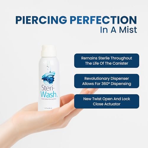 Steri-Wash Aftercare Piercing Spray 3 oz - Professional Piercing Aftercare - görsel 6