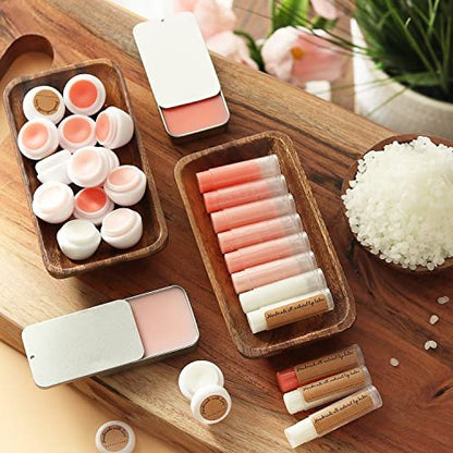 CraftZee Premium Lip Balm Making Kit – DIY Lip Gloss Pack with Natural Beeswax, Shea Butter, Sweet Almond Oil, Essential Oils, Tools, and Instruction Manual – Adult Craft Kit (66 Piece Set) Avelisse