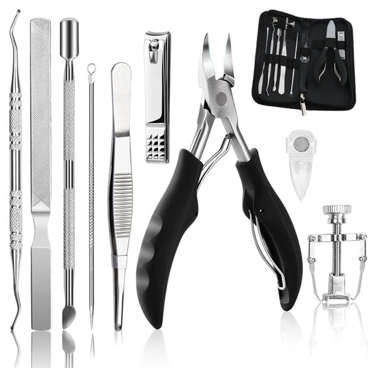 Bcabo 10-Piece Ingrown Toenail Tools Kit – Stainless Steel Nail Treatment Set for Correction, Trimming & Lifting