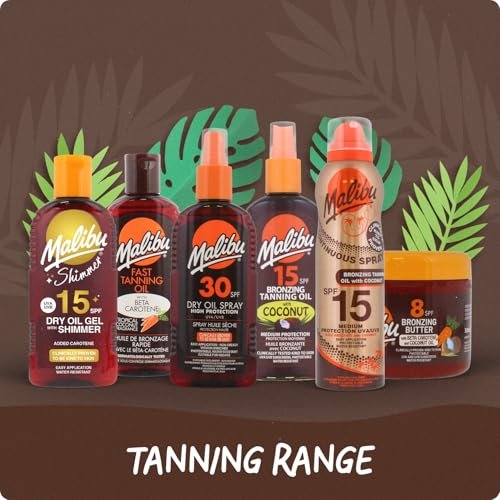 Malibu Sun Fast Tanning Oil – Tan Accelerator with Beta Carotene & Vitamin E, Water-Resistant, Cruelty-Free, 3.4 Fl Oz - görsel 10