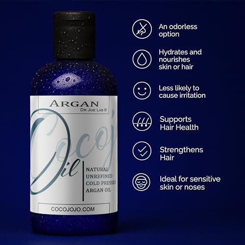 Dr Joe Lab Pure Natural Moroccan Argan Oil - 8 oz Cold Pressed Unrefined Extra Virgin - Moisturizing, Hydrating, and Nourishing for Hair, Skin, Body, Nails, and Beard - görsel 6