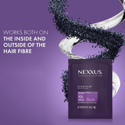 Nexxus KERAPHIX Hair Mask Damage Repair for Dry Damaged Hair - 20-Pack of 1.5 oz Treatments Powered by KRT Keratin Resistance Therapy Avelisse