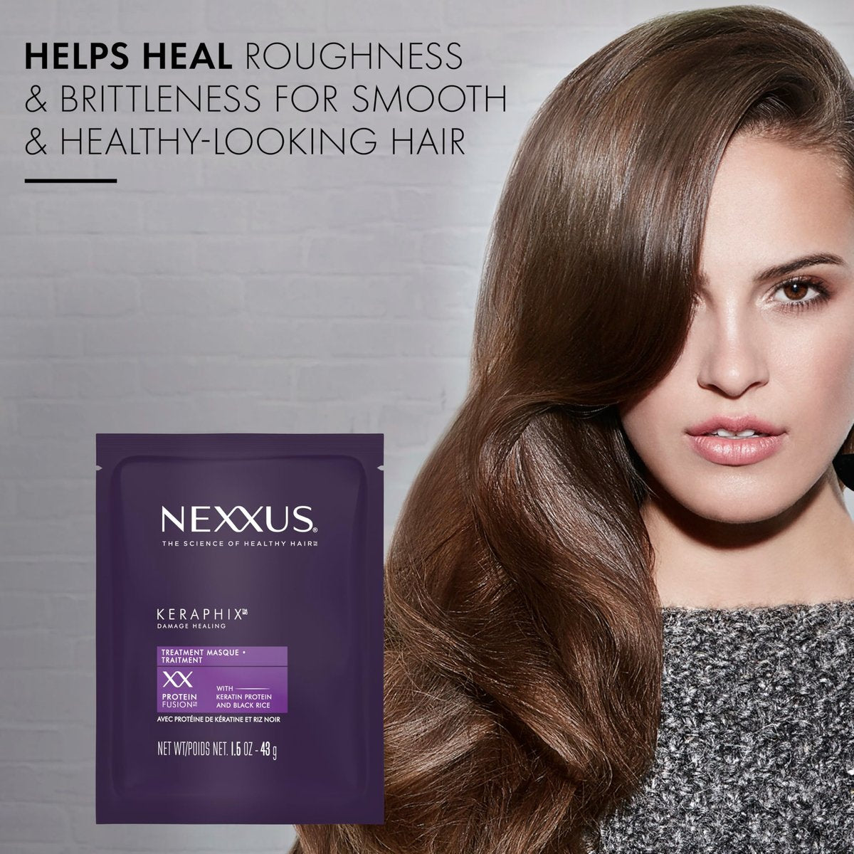 Nexxus KERAPHIX Hair Mask Damage Repair for Dry Damaged Hair - 20-Pack of 1.5 oz Treatments Powered by KRT Keratin Resistance Therapy Avelisse