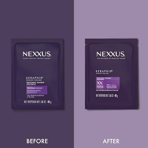Nexxus KERAPHIX Hair Mask Damage Repair for Dry Damaged Hair - 20-Pack of 1.5 oz Treatments Powered by KRT Keratin Resistance Therapy Avelisse