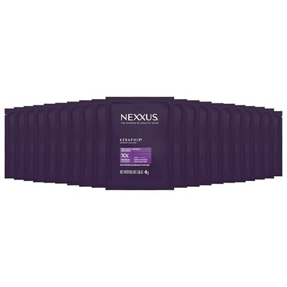 Nexxus KERAPHIX Hair Mask Damage Repair for Dry Damaged Hair - 20-Pack of 1.5 oz Treatments Powered by KRT Keratin Resistance Therapy Avelisse