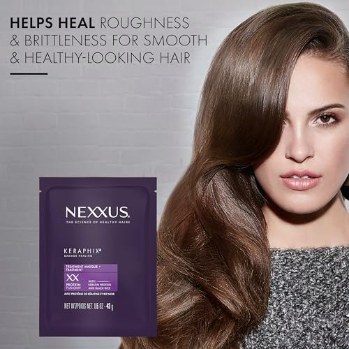 Nexxus KERAPHIX Hair Mask Damage Repair for Dry Damaged Hair - 20-Pack of 1.5 oz Treatments Powered by KRT Keratin Resistance Therapy Avelisse