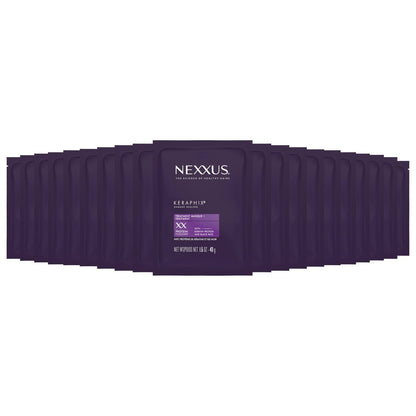 Nexxus KERAPHIX Hair Mask Damage Repair for Dry Damaged Hair - 20-Pack of 1.5 oz Treatments Powered by KRT Keratin Resistance Therapy Avelisse