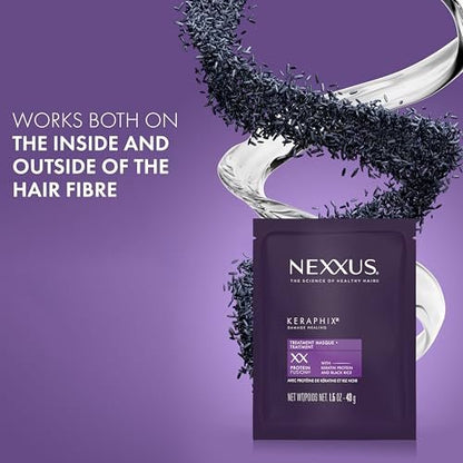 Nexxus KERAPHIX Hair Mask Damage Repair for Dry Damaged Hair - 20-Pack of 1.5 oz Treatments Powered by KRT Keratin Resistance Therapy Avelisse