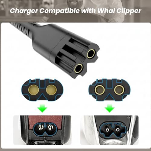 BENSN 4V Clipper Charger Cord Compatible with Wahl Magic Clipper Cordless 8164, 8591, 8148, 8504, 5-Star Trimmer, 1919 100 Year Hair Clipper - 5FT Black Avelisse
