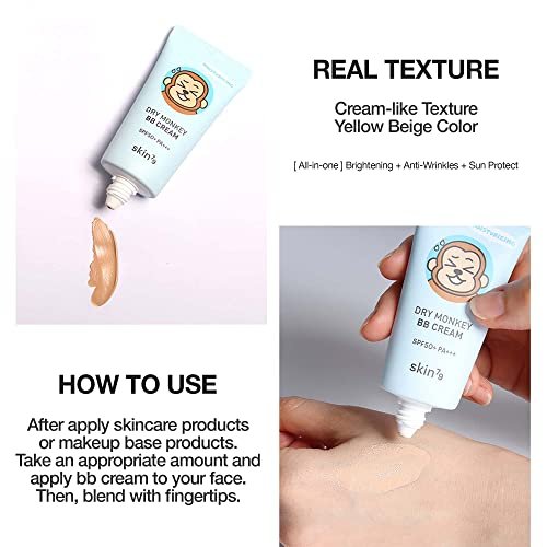 SKIN79 Animal BB Cream Dry Monkey - SPF 50+ PA+++ Moisturizing & Brightening BB Cream for Dry Skin - görsel 6