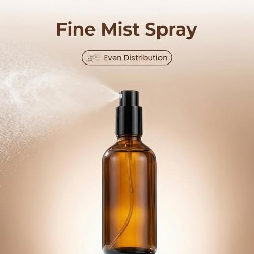 Ericotry 1oz (30ml) Refillable Amber Glass Spray Bottles - Pack of 3 Fine Mist Sprayers for Aromatherapy, Perfume, and Essential Oils - görsel 8