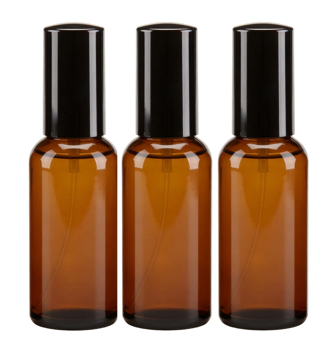 Ericotry 1oz (30ml) Refillable Amber Glass Spray Bottles - Pack of 3 Fine Mist Sprayers for Aromatherapy, Perfume, and Essential Oils - görsel 1