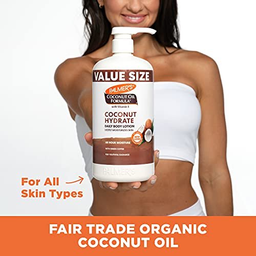 Palmer's Coconut Oil Formula Body Lotion for Dry Skin, Hand & Body Moisturizer with Green Coffee Extract & Vitamin E, Value Size Pump Bottle, 33.8 Fl Oz Avelisse