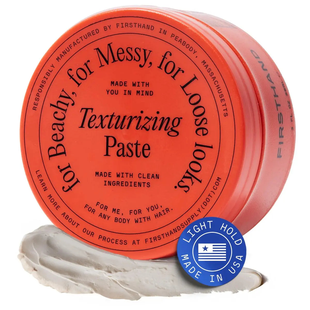 Firsthand Supply Texturizing Paste - Medium Hold, Natural Finish, Water-Based, Non-Greasy Texture for Men & Women, 3 oz Avelisse