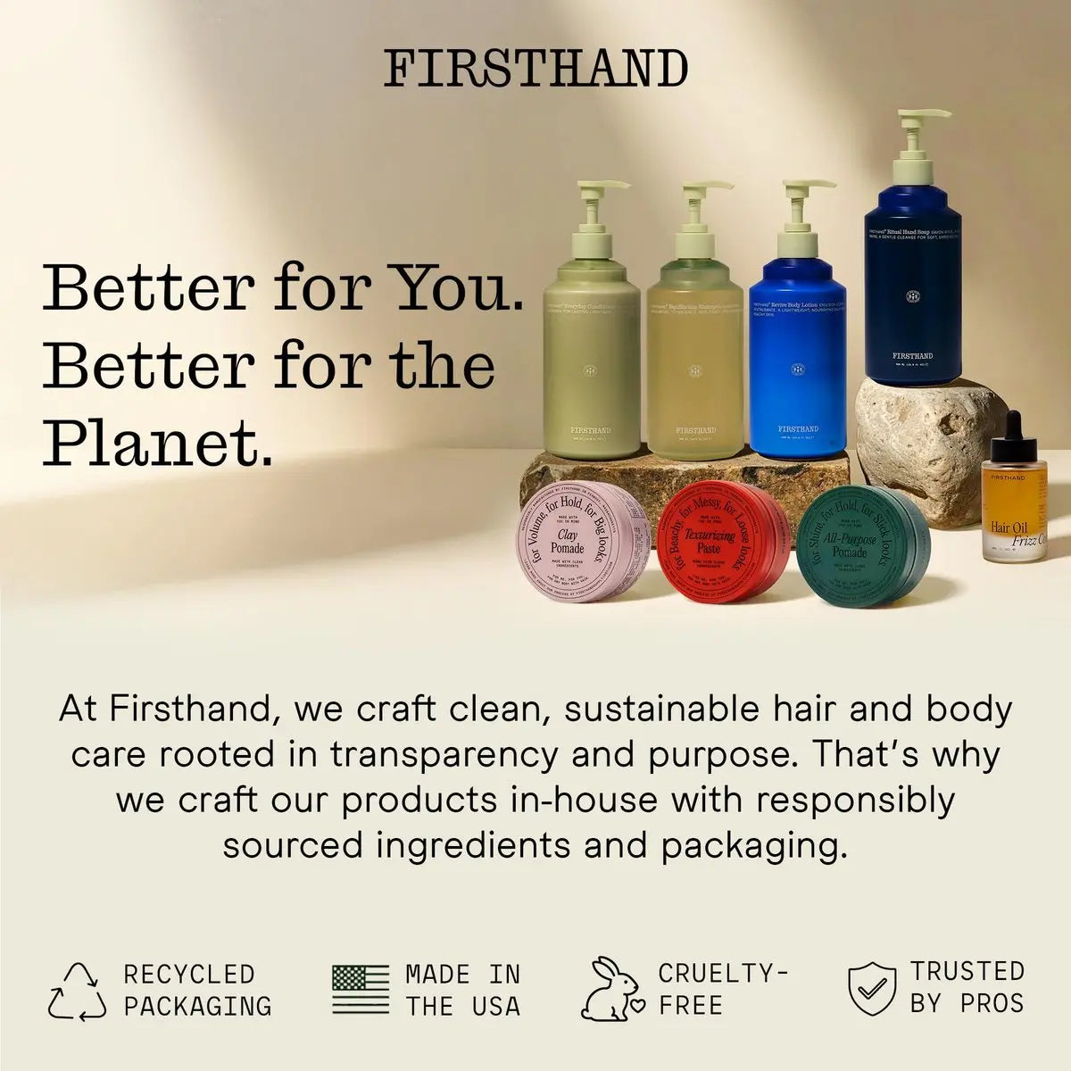 Firsthand Supply Texturizing Paste - Medium Hold, Natural Finish, Water-Based, Non-Greasy Texture for Men & Women, 3 oz Avelisse