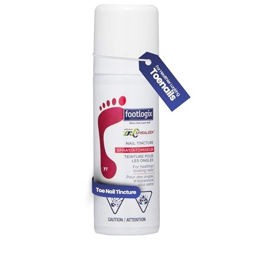 FOOTLOGIX Nail Tincture Spray with Spiraleen - 1.55 Fl Oz, Clear Nail Treatment Avelisse