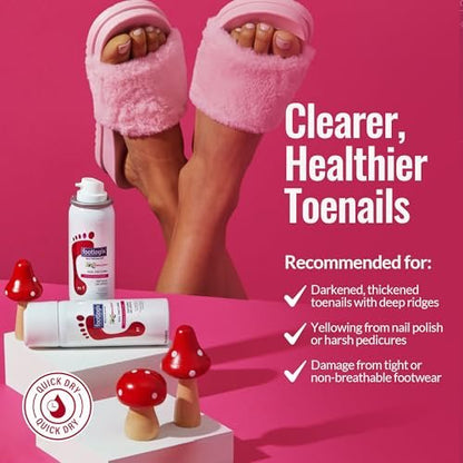 FOOTLOGIX Nail Tincture Spray with Spiraleen - 1.55 Fl Oz, Clear Nail Treatment Avelisse