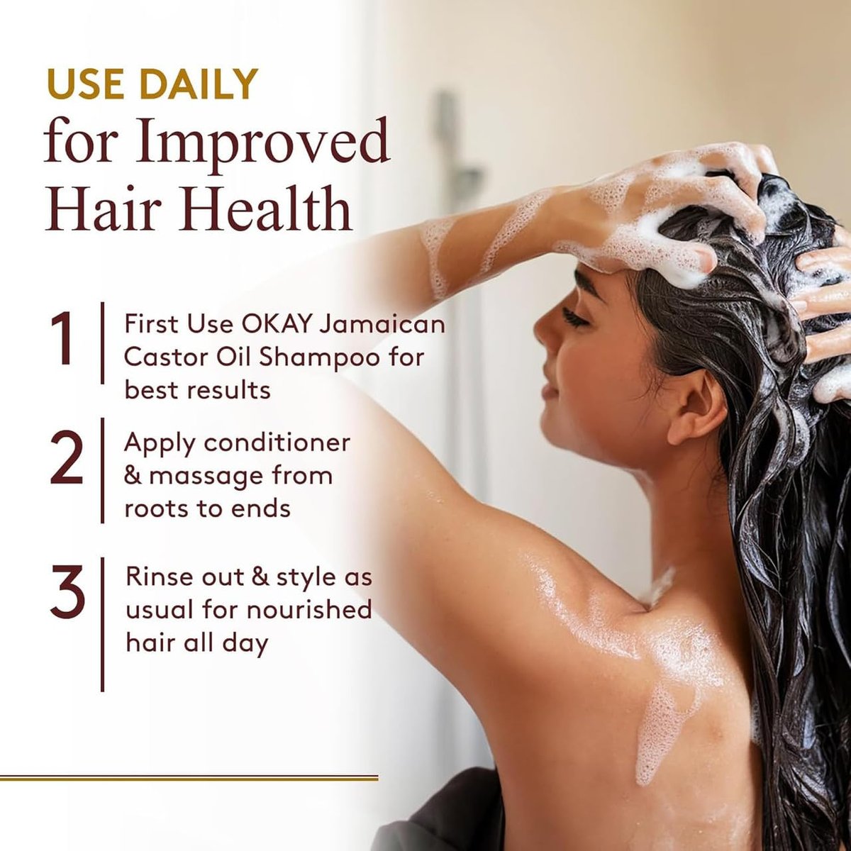 OKAY Black Jamaican Castor Oil & Coconut Curls Conditioner - 12 oz / 355 ml - görsel 5