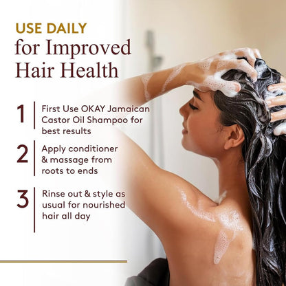 OKAY Black Jamaican Castor Oil & Coconut Curls Conditioner - 12 oz / 355 ml
