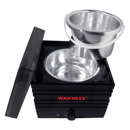 Waxness W-CUBE Professional Wax Heater – Black, 1 lb Capacity, Adjustable Temperature, 100W