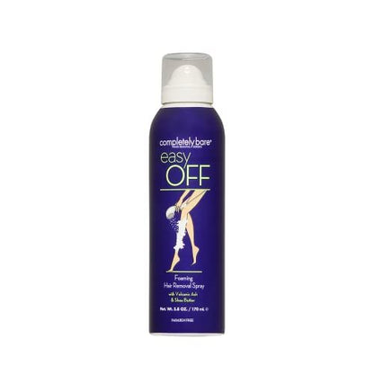 Completely Bare Easy Off Foaming Hair Removal Spray - Moisturizing Shea Butter & Aloe Vera, 6 Fl Oz