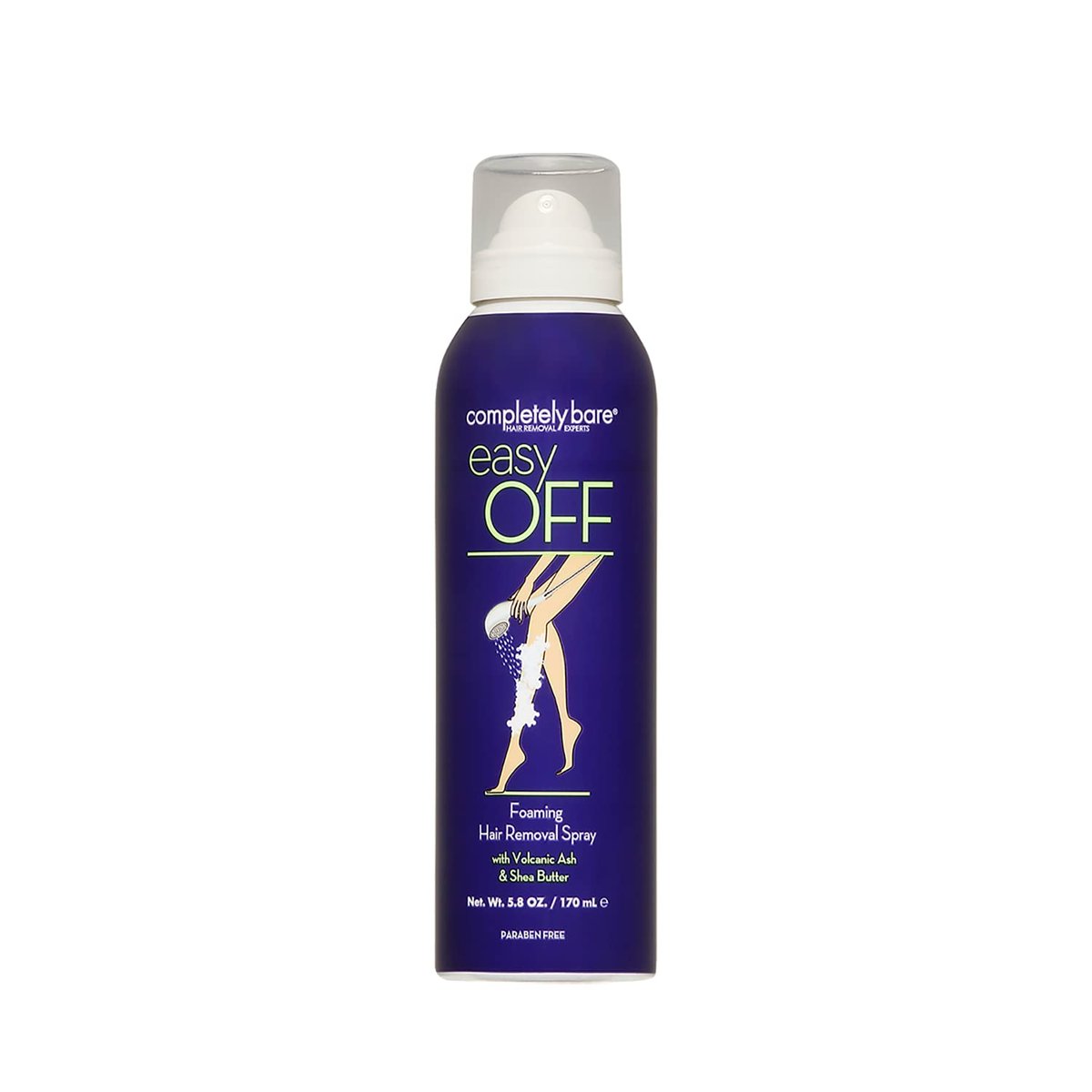 Completely Bare Easy Off Foaming Hair Removal Spray - Moisturizing Shea Butter & Aloe Vera, 6 Fl Oz - görsel 1