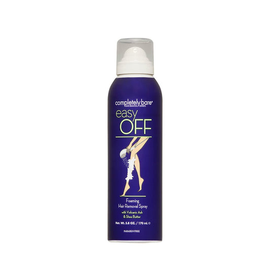 Completely Bare Easy Off Foaming Hair Removal Spray - Moisturizing Shea Butter & Aloe Vera, 6 Fl Oz
