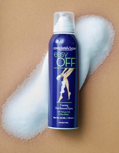 Completely Bare Easy Off Foaming Hair Removal Spray - Moisturizing Shea Butter & Aloe Vera, 6 Fl Oz - görsel 6